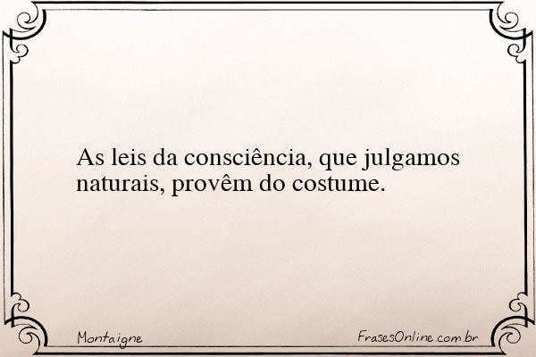 Frase de Montaigne