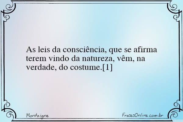 Frase de Montaigne