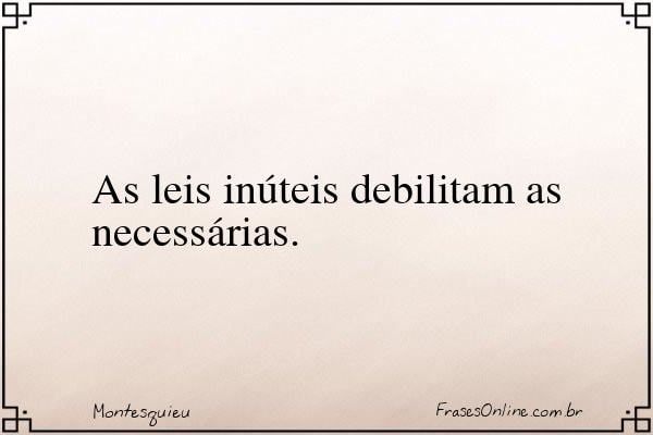 Frase de Montesquieu
