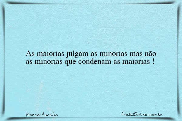 Frase de Marco Aurélio