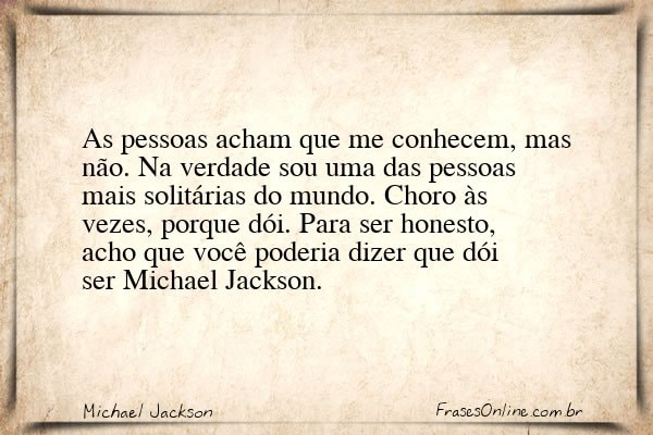 Frase de Michael Jackson