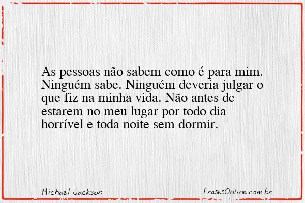 Frase de Michael Jackson