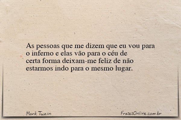 Frase de Mark Twain