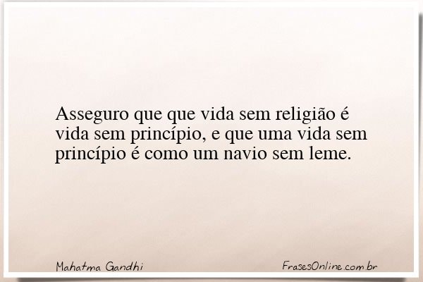 Frase de Mahatma Gandhi