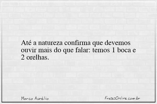Frase de Marco Aurélio