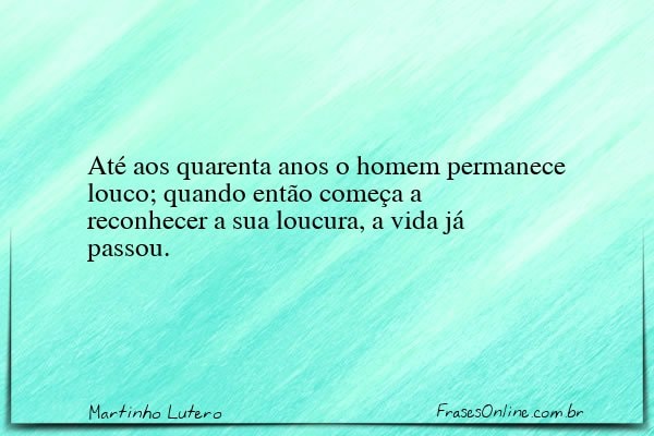 Frase de Martinho Lutero