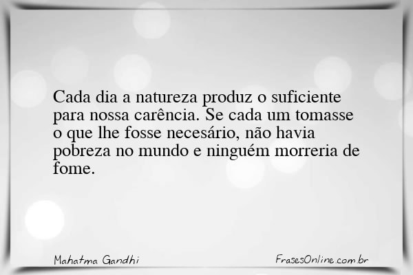 Frase de Mahatma Gandhi