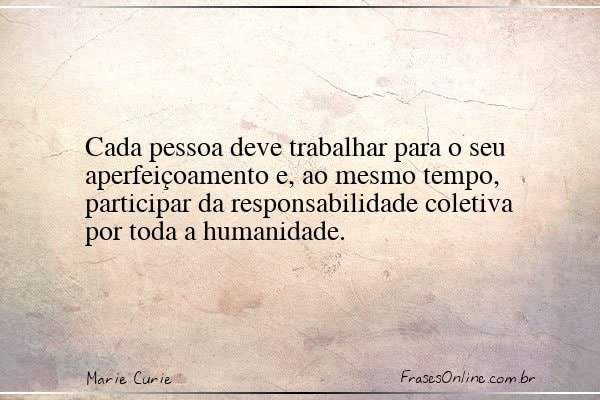 Frase de Marie Curie