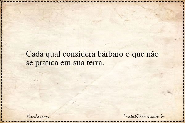 Frase de Montaigne