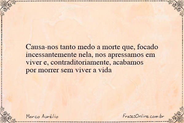 Frase de Marco Aurélio
