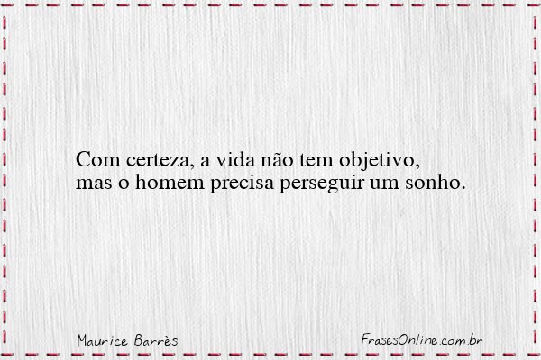 Frase de Maurice Barrès