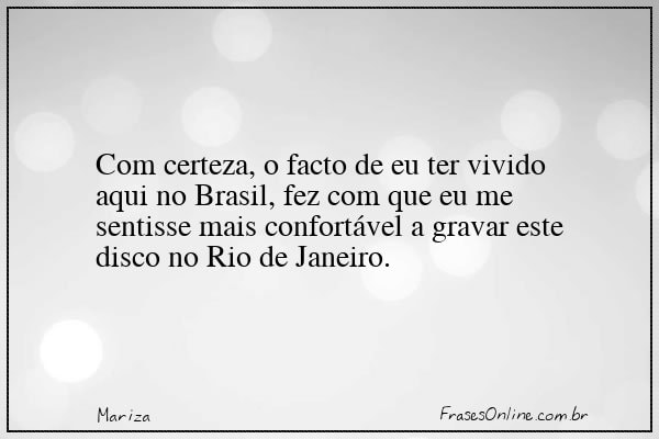 Frase de Mariza