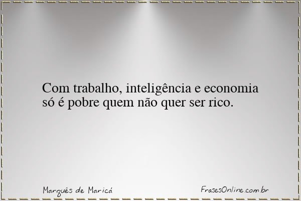 Frase de Marquês de Maricá