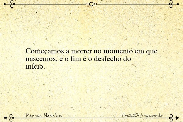 Frase de Marcus Manilius