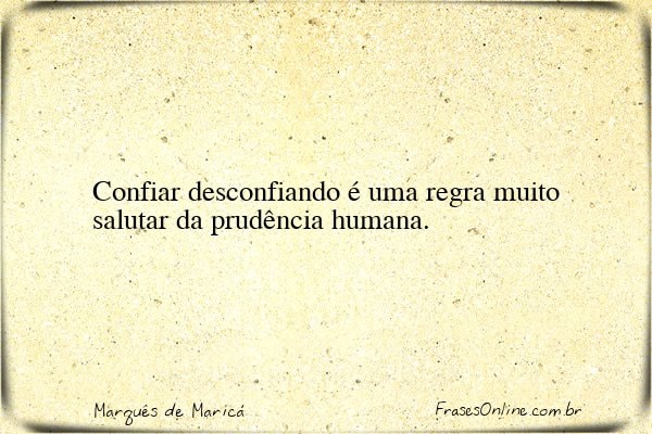 Frase de Marquês de Maricá