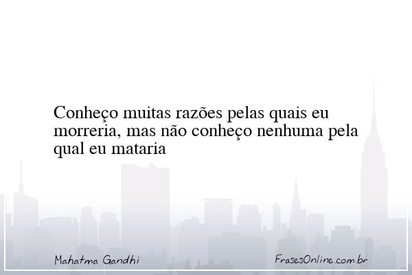 Frase de Mahatma Gandhi
