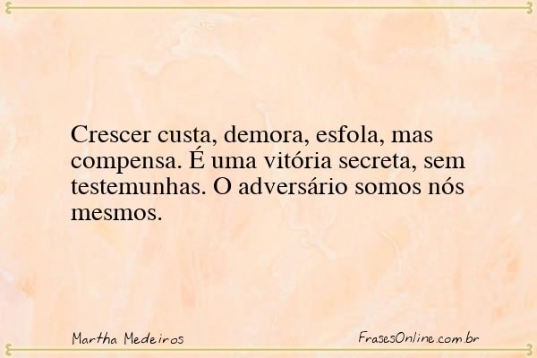 Frase de Martha Medeiros