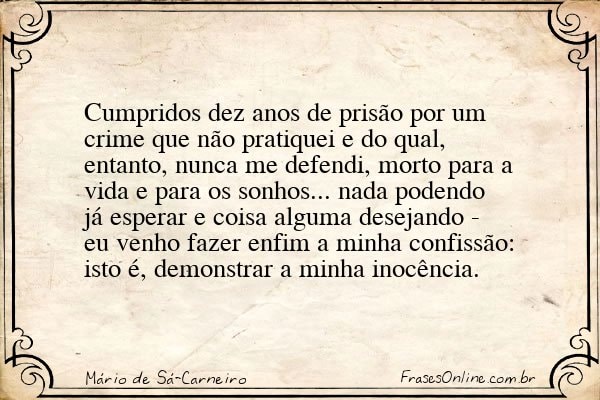 Frase de Mário de Sá-Carneiro