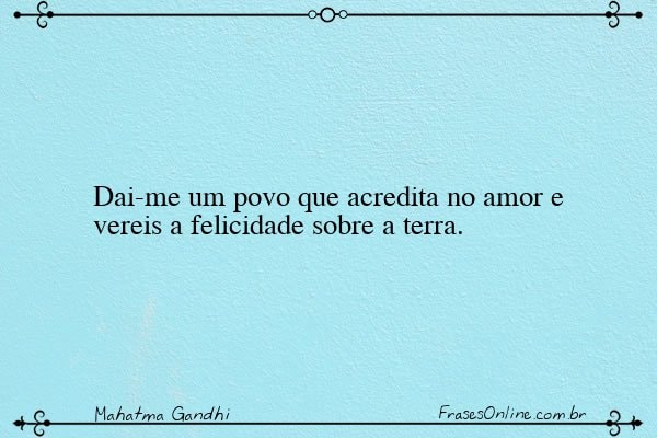 Frase de Mahatma Gandhi