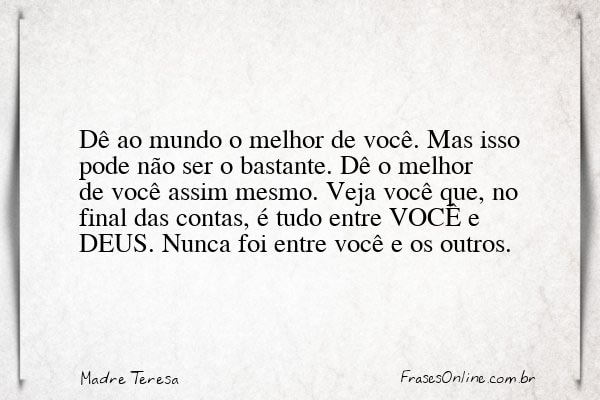 Frase de Madre Teresa