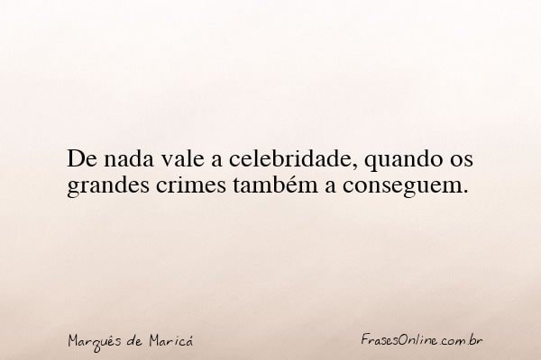 Frase de Marquês de Maricá