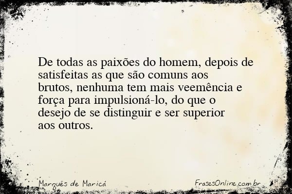 Frase de Marquês de Maricá
