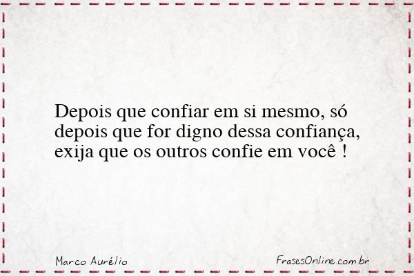 Frase de Marco Aurélio