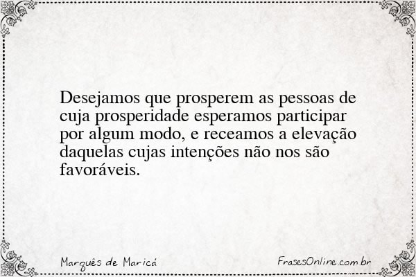 Frase de Marquês de Maricá