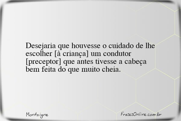 Frase de Montaigne