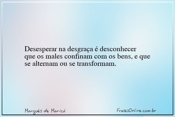 Frase de Marquês de Maricá