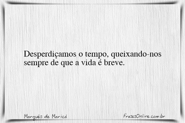 Frase de Marquês de Maricá
