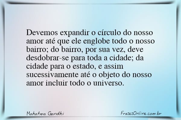 Frase de Mahatma Gandhi