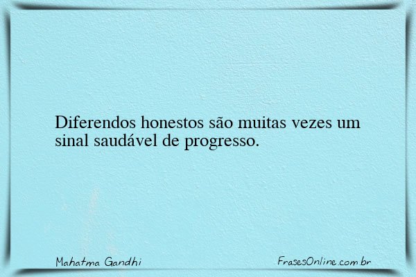 Frase de Mahatma Gandhi