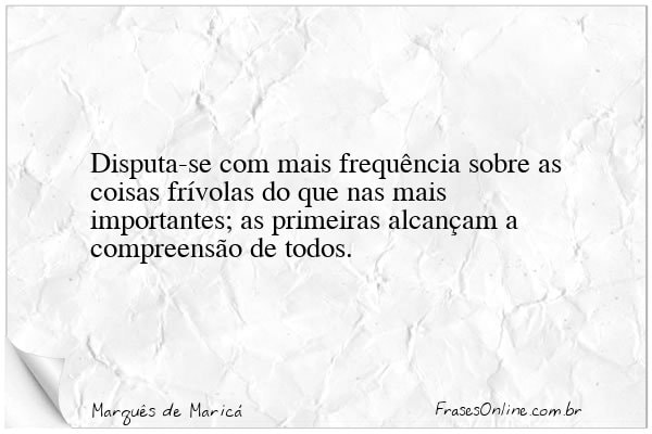 Frase de Marquês de Maricá