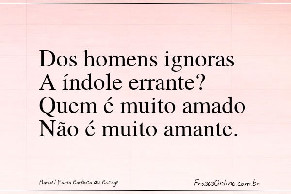 Frase de Manuel Maria Barbosa du Bocage