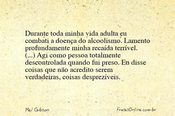Frase de Mel Gibson