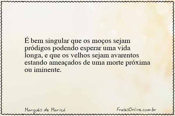 Frase de Marquês de Maricá