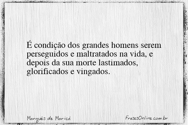 Frase de Marquês de Maricá