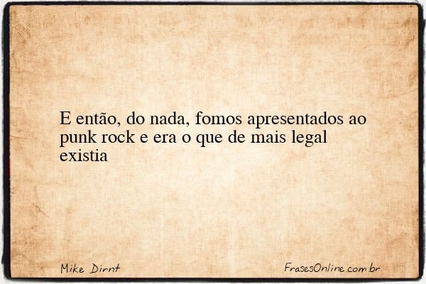 Frase de Mike Dirnt