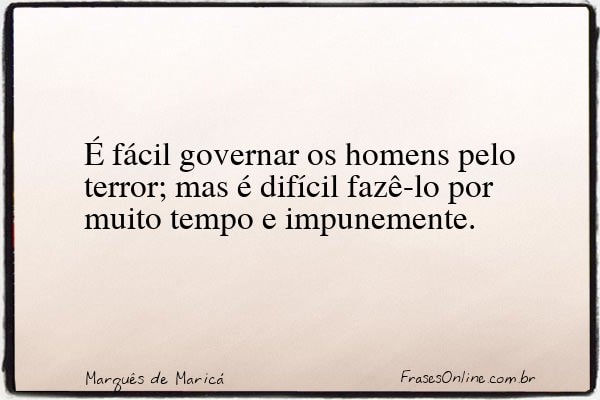 Frase de Marquês de Maricá