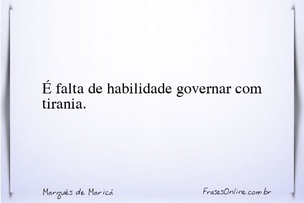 Frase de Marquês de Maricá