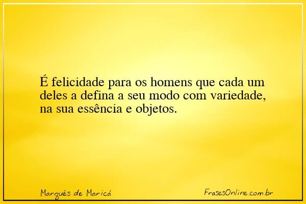 Frase de Marquês de Maricá