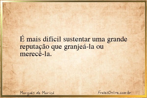 Frase de Marquês de Maricá