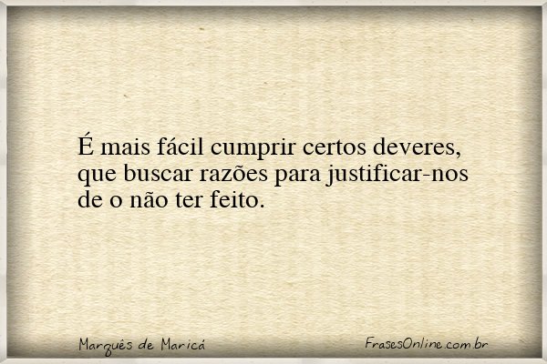 Frase de Marquês de Maricá