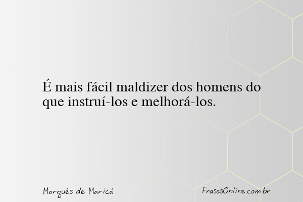 Frase de Marquês de Maricá
