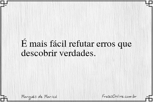 Frase de Marquês de Maricá