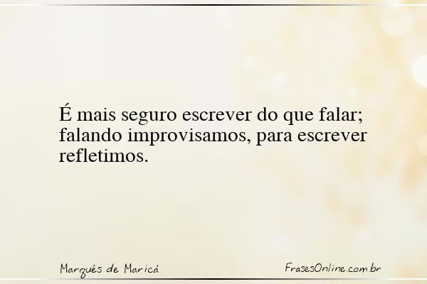 Frase de Marquês de Maricá