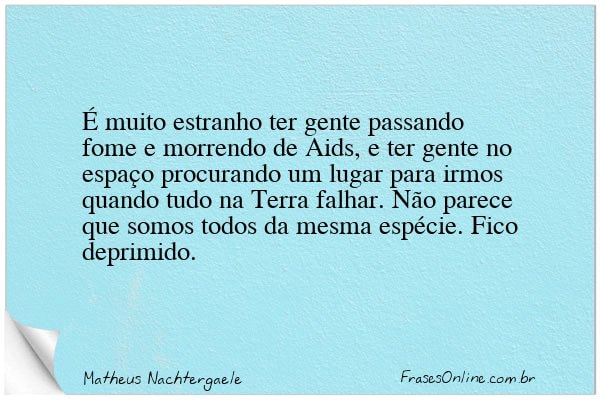 Frase de Matheus Nachtergaele