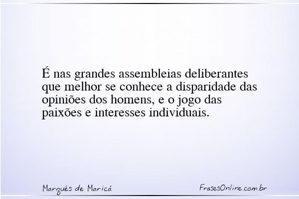 Frase de Marquês de Maricá
