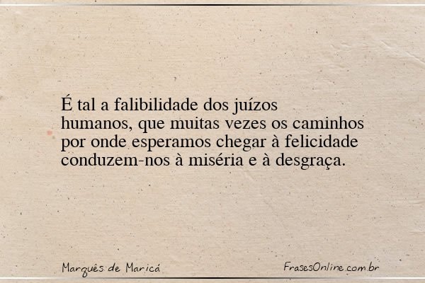 Frase de Marquês de Maricá